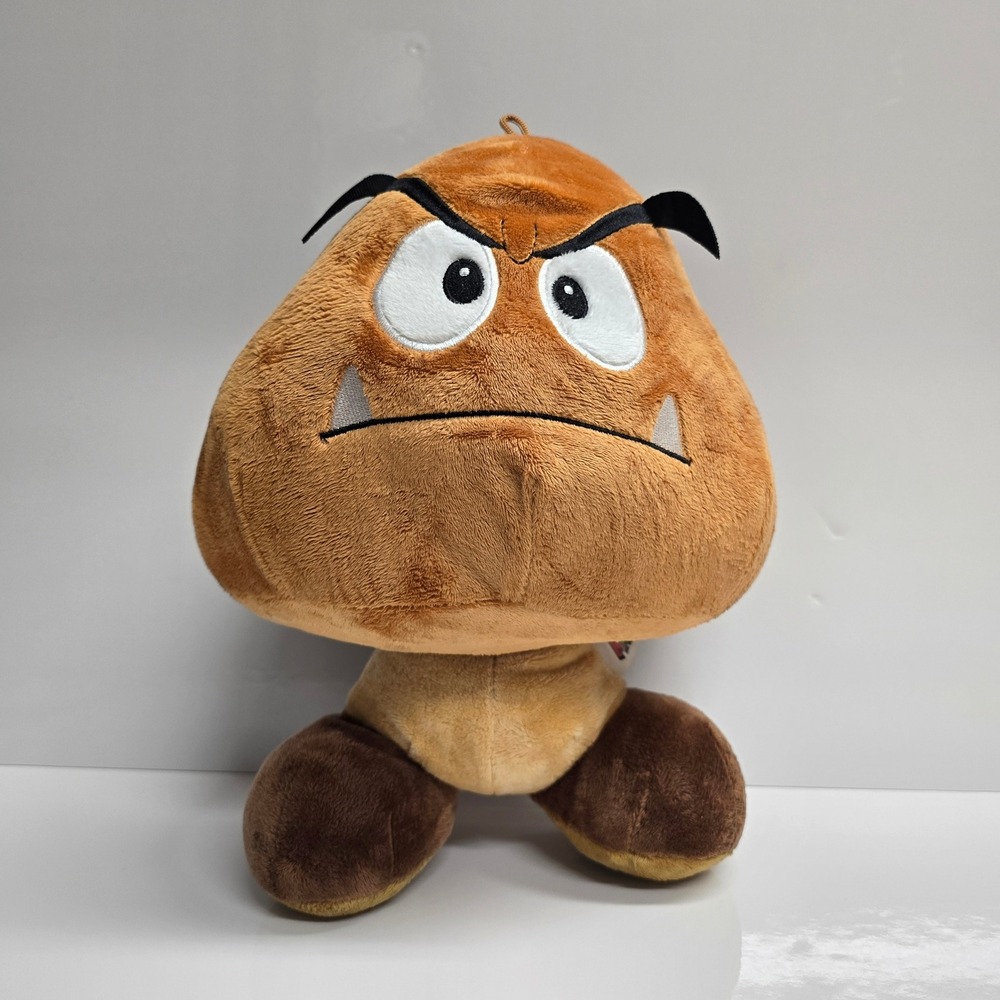 Nintendo Super Mario Goomba Plush 2018 Brown Stuffed‎ Animal Toy Gamer 12"
